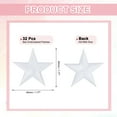 thumbnail image 2 of Uxcell 32Pack Parche de estrella de planchar, Parche bordado de estrella, Parche de reparación de DIY para manualidades, 45mm Blanco, 2 of 7