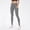 Gray women high waisted leggings with pockets a1, variant on Cagogo Women Active High Waisted Leggings with Pockets Solid Slim Fit Workout Yoga Running Lounge Pants Sporty Long Tights for Gym Fitness, Black 2XL