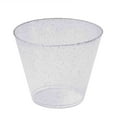 thumbnail image 5 of Efavormart 60 Pack 9oz Clear-Silver Plastic Disposable Glittered Glass Cups for Wedding, Party, Banquet, Home, Picnic, Outdoor Dinnerware, Bar, Clubs, Fresh Juices, Liquors, Desserts, Cocktails, 5 of 7