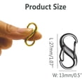 thumbnail image 4 of Pieces Gold 8 Pieces Clasp Repair Connection Buckle Bag Handbag Single Shoulder Chain with Pendant Keychain Buckle Ring Metal, 4 of 5