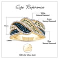 thumbnail image 2 of AFFY Blue, Green & White Natural Diamond Waves Ring in 10k Yellow Gold, 2 of 8