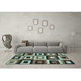 thumbnail image 3 of Ahgly Company Indoor Square Abstract Light Blue Modern Area Rugs, 8' Square, 3 of 4
