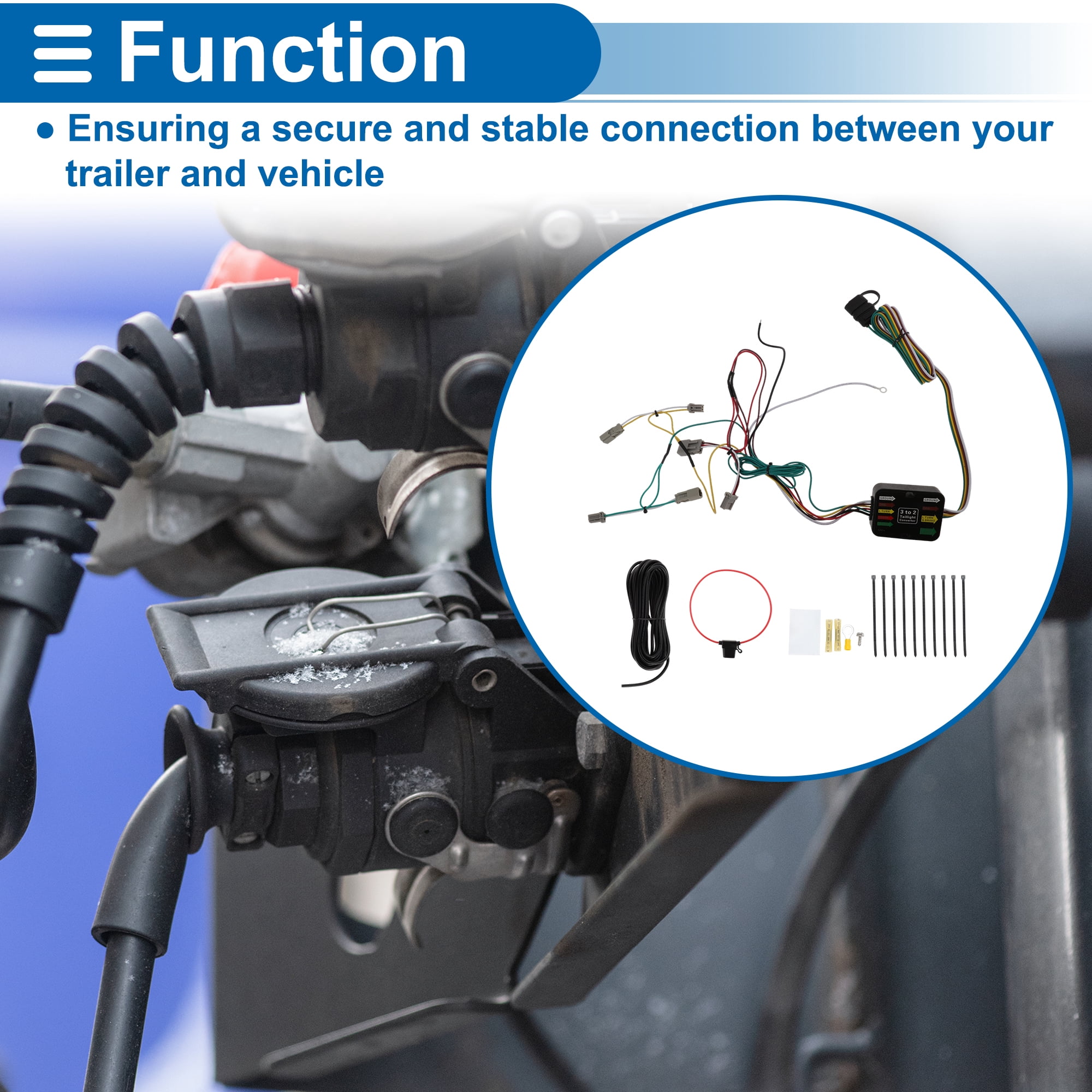 Unique Bargains 4 Pin Trailer Wiring Harness 56341 Towing Hitch for Honda Civic 2001-2005