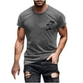 thumbnail image 1 of Birdeem Chemises pour Hommes T-Shirt à Manches Courtes Col Rond Imprimé Mode Décontractée Manches Courtes, 1 of 12