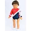 "Team USA 3 Pc Gymnastic Outfit - Fits 18"" American Girl Dolls, Madame Alexander, Our Generation, etc. - 18 Inch Doll Clothes - Doll Not Included"