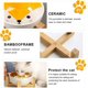 thumbnail image 3 of Gatos De Bambú De Cerámica, Tazón De Cerámica Para Mascotas, Tazones De Cerámica Para Perros Y Gatos, Juego De Tazones De Cerámica Para Perros, Gato Con Soporte De Bambú, Tazón De Cerámica Para, 3 of 8