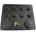 thumbnail image 4 of Panel de interruptor de 8 bandas, interruptor basculante de encendido y apagado, 2 USB para automóvil, barco, caravana, caravana, 4 of 4