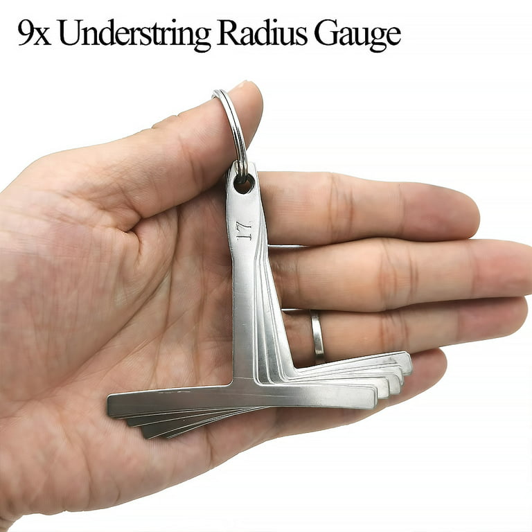 Understring Radius Gauges for Bridge Saddle Adjustments – Set of 9