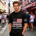 thumbnail image 5 of Fabrcox 250th Anniversary USA Shirts 1776-2026 Flag Print Patriotic Shirts for Men Freedom Independence Day Short Sleeve 4th of July T Shirts for Men Black L, 5 of 6