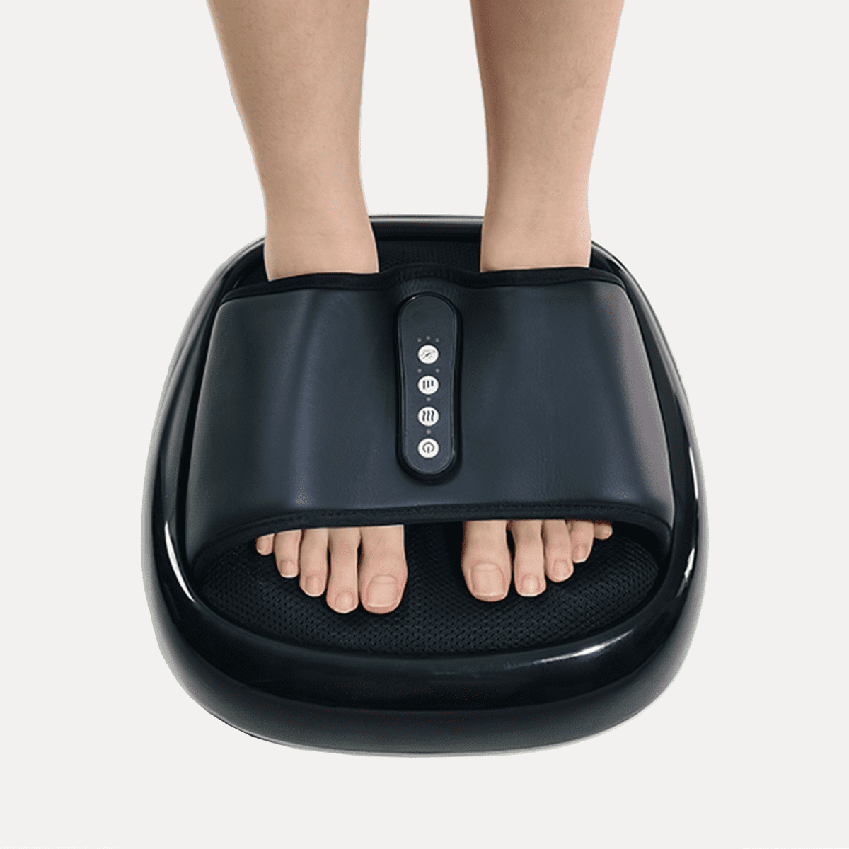 Shiatsu Foot Massager with Heat - Black, 3-in-1 Air Pressure Acupuncture & Kneading for Instep & Sole Reflexology Foot Massager