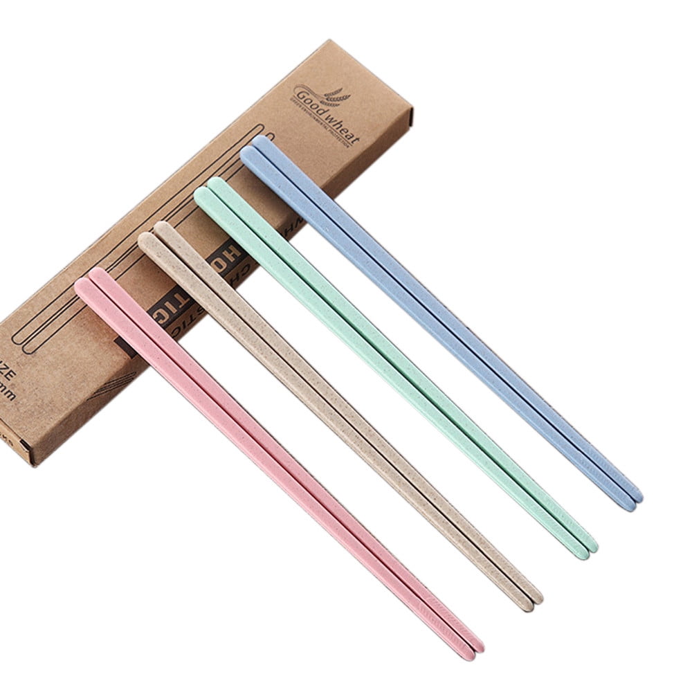 Environmental four Pieces Of Portable Travel Chopsticks Wheat Straw 