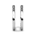 thumbnail image 2 of Cate & Chloe Margot 18k White Gold Plated 24mm Hoop Earrings with Simulated Diamonds Gift for Women, 2 of 9