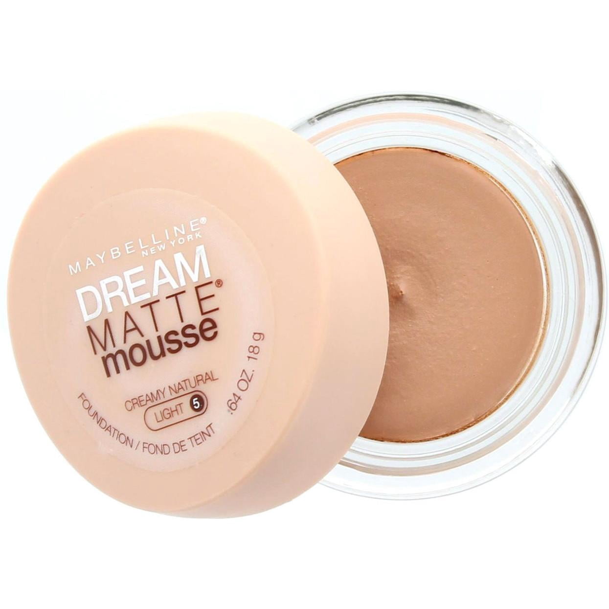 Maybelline Dream Matte Mousse Foundation Makeup for All Skin, Porcelain, 0.64 oz