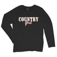 thumbnail image 5 of Country Girl Logo Women's Long Sleeve T-shirt Western Rodeo Style Southern Pride Cowgirl Rustic Feminine Farm Life Ranch, 5 of 7