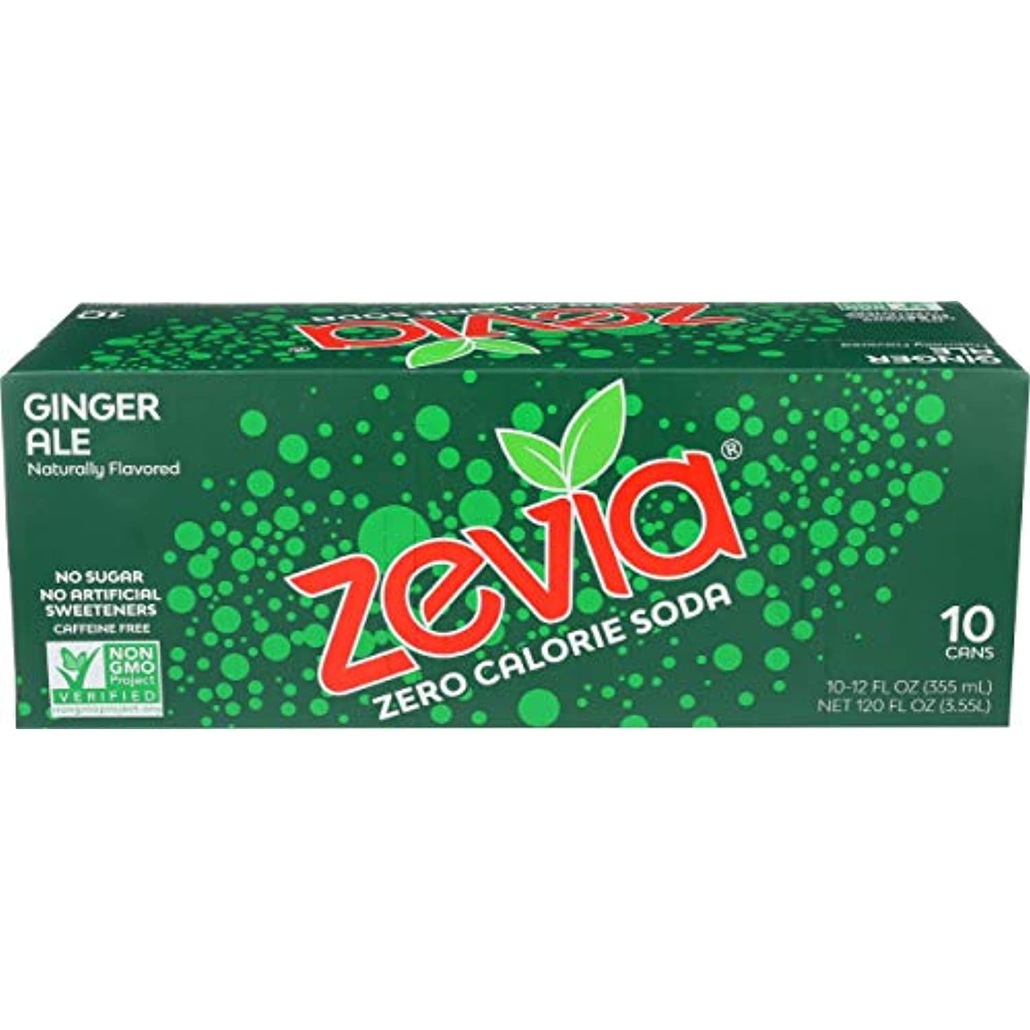 Zevia, Soda Zero Calorie Ginger Ale, 12 Fl Oz, 10 Pack