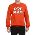 thumbnail image 2 of Wild Bobby, Best Paw Cat Mom, Pop Culture, Unisex Crewneck Graphic Sweatshirt, Orange, Medium, 2 of 3