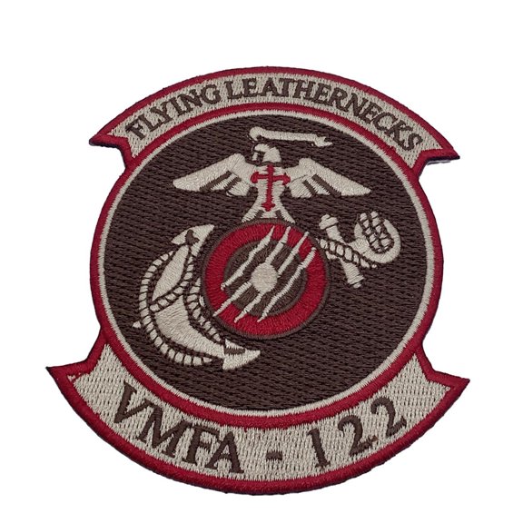 VMFA-122 Flying Leathernecks Desert Tan Patch With Hook and Loop