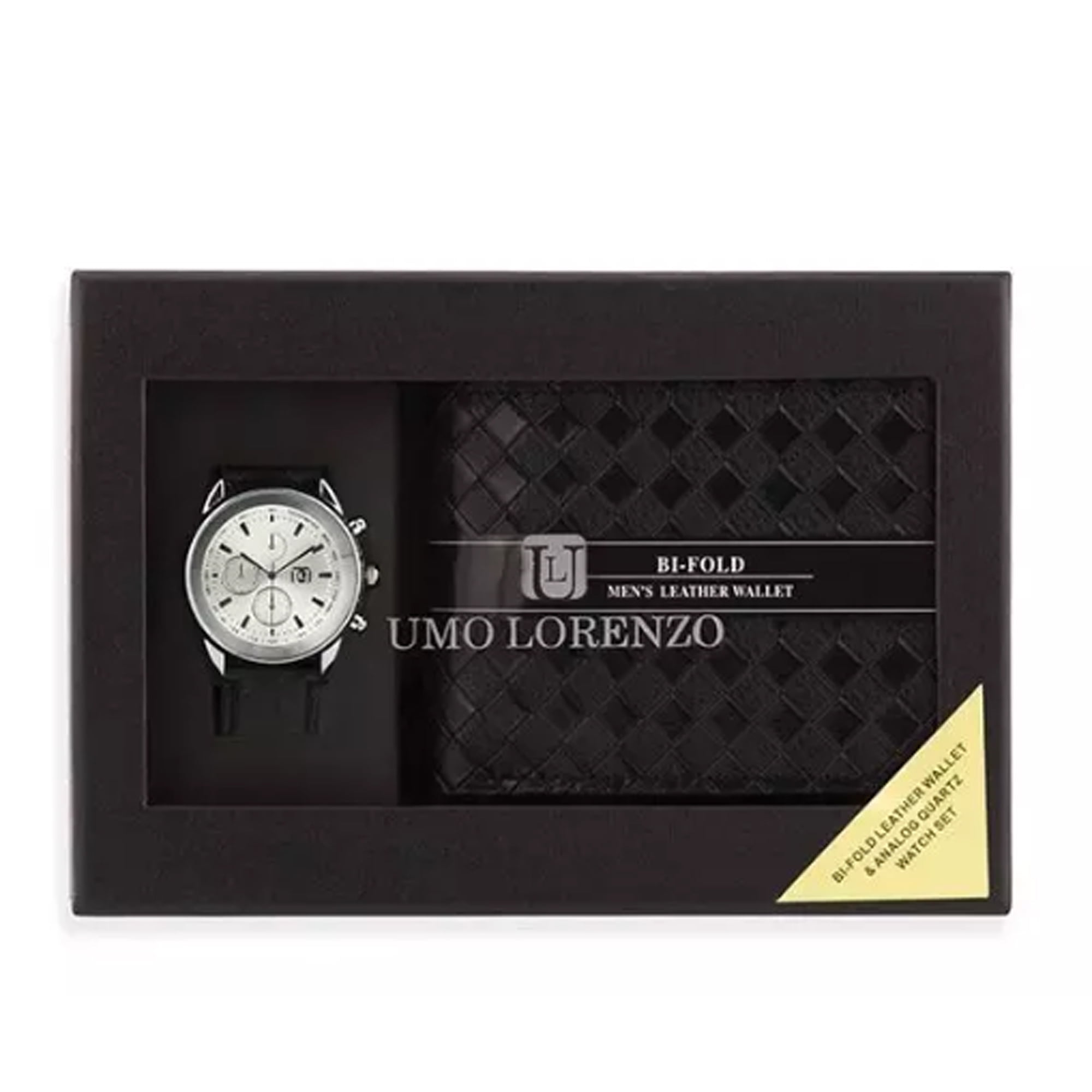 Umo Lorenzo Wallet Gift Set, Brown Belt, Leather Bi-Fold Wallet, Boxed Set,  Great Birthday Gift