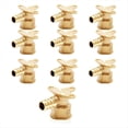 thumbnail image 1 of 10 Accesorios PEX, Adaptador de Codo de Oreja Caída NPT con Rosca Hembra PEX de 1/2 Pulgada X 1/2 Pulgada, Crimpado de Latón para Tuberías PEX y Plomería., 1 of 5