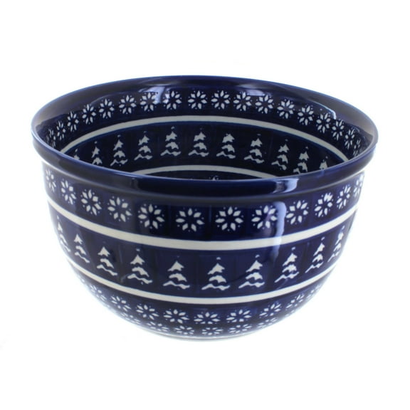 Blue Rose Polish Pottery Winter Nights Medium Mixing Bowl