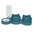thumbnail image 3 of Juego de Cuencos para Gatos Salvador 3 en 1 con Botella de Agua Automática Azul claro, 3 of 6