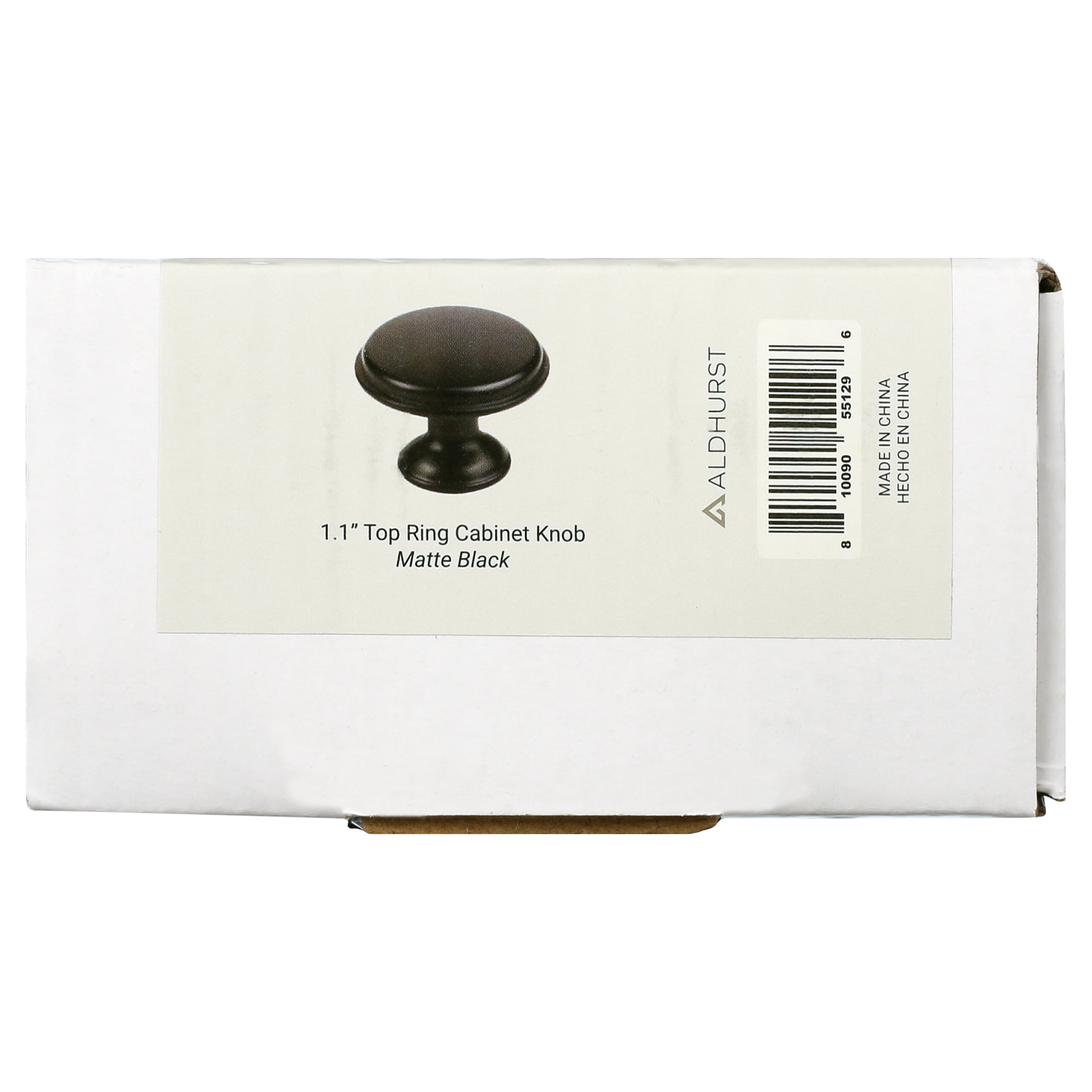 Aldhurst 30 Pack 1.1 inch Round Cabinet Knob Matte Black Zinc (0.04 lb)