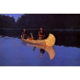thumbnail image 2 of Remington, Frederic 14x11 Gold Ornate Wood Framed with Double Matting Museum Art Print Titled - Evening On A Canadian Lake, 2 of 4