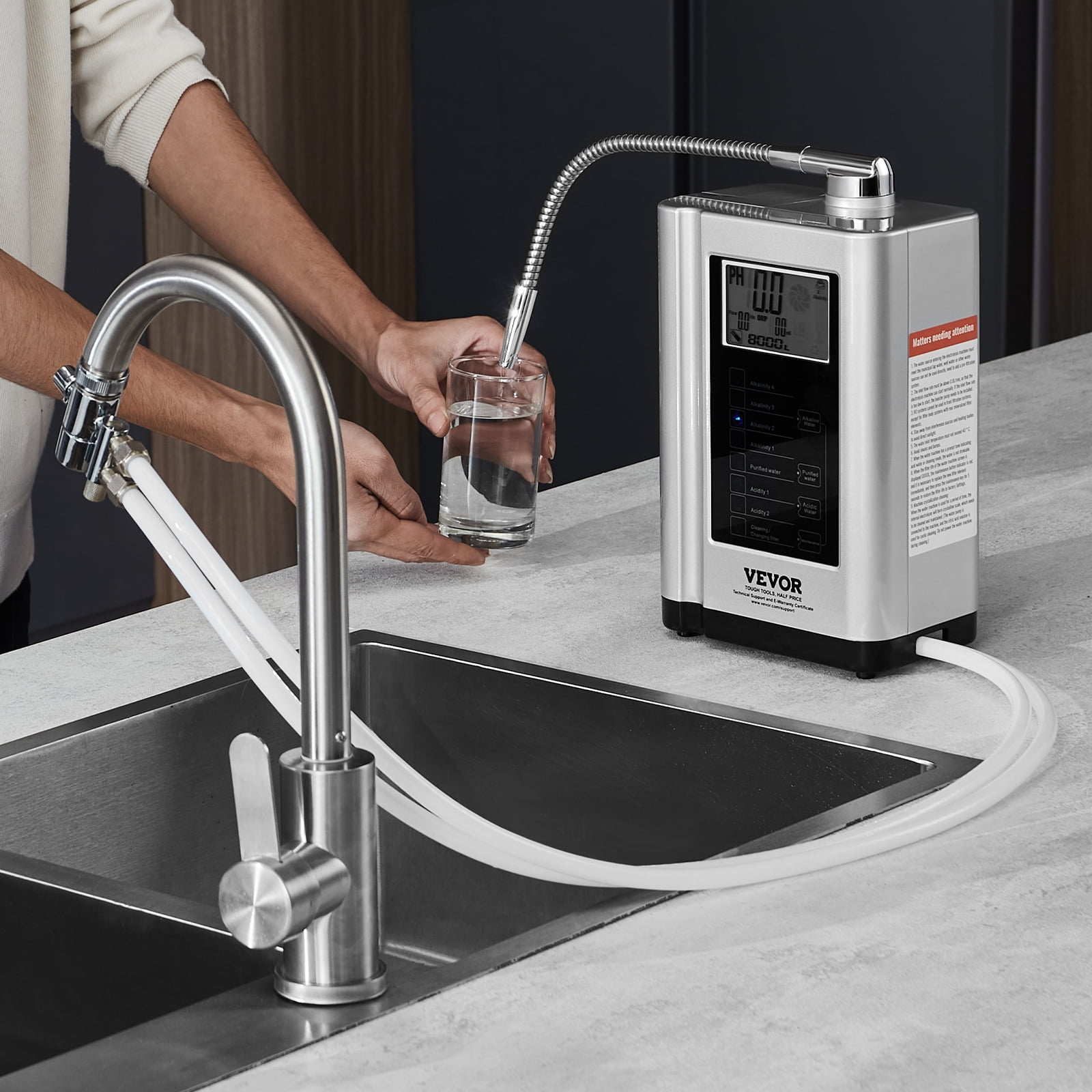 BENTISM Alkaline Water Ionizer, Purified Water System, PH3.5