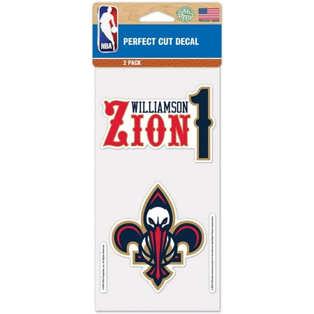 WinCraft Zion Williamson New Orleans Pelicans Two-Pack 4" x 8" Perfect Cut Player Decals