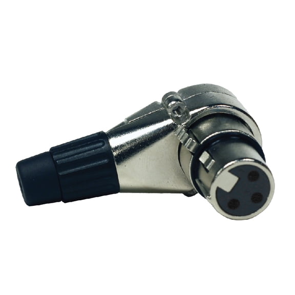 Seismic Audio  Adjustable Right Angle 3 Pin XLR Female Connector - 7 Positions Silver - SAPT325
