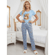thumbnail image 2 of Pijama De 3 Piezas Mujer Pantalon Short Y Playera A Juego, 2 of 5