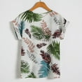 thumbnail image 3 of JINMGG 2026 Womens Plus Size Women Print Floral Short Sleeve Wild Bottoming Chiffon Shirt T-Shirt Green XL, 3 of 8