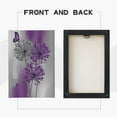 thumbnail image 4 of AatoeaX Purple Dandelion Wall Art Purple and Grey Floral with Butterfly Canvas Wall Art Modern Abstract Wall Art Decor for Living Room Bedroom Bathroom Office Ready to Hang, 4 of 4