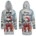thumbnail image 3 of Merry Christmas Bulldog Enjoys Woofmas Winter Xmas Holiday All Over Print 3D Hooded Duffle Toggle Coat Dog Lover Gifts Idea - 02022, 3 of 6