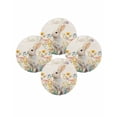 thumbnail image 7 of 15 Inch Round Placemats Set of 4, Easter Bunny Non Slip Heat Insulation PP Table Mats, Rabbit Spring Flowers Leaves Vintage Rustic Plants Washable Place Mats for Kitchen Dining Party Table Decor, 7 of 7