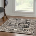 thumbnail image 2 of Linon Home Decor Vintage Area Rug or Runner Collection, Gray and Charcoal, 2' x 3', 2 of 3