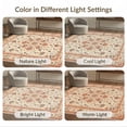 thumbnail image 7 of ODIKA 2'x3' Washable Throw Rug Non-Slip, Low Profile, Flatwoven, Easy Care Door Boho Vintage Scroll Border Motif Distressed Lattice Southwestern for Hallway, Study Room, 7 of 7