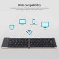 thumbnail image 3 of Wireless BT Keyboard Foldable Wireless Keyboard Portable Ultra Slim BT Keyboard for Windows/Android/iOS Gold, 3 of 5