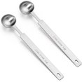 thumbnail image 1 of Woeilo 2Pcs 1 Teaspoon (5 mL | 5 cc | 1/3 Tablespoon) Single Measuring Spoon, Stainless Steel Individual Measuring Scoop, Long Handle Metal Only Silver, 1 of 5