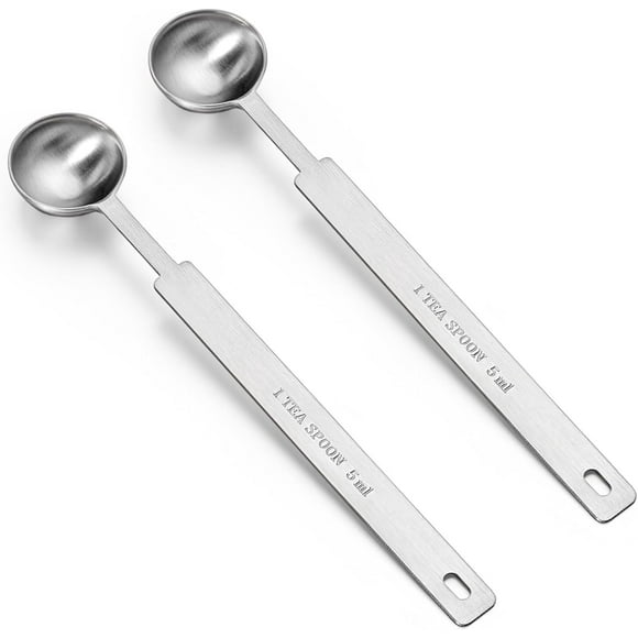YQHWQ 5 ml teaspoon 1 teaspoon piece ml long handle metal silver only