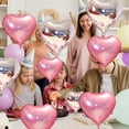 thumbnail image 5 of HongHeng 10Pcs Foil Heart Shaped Balloons 17 Inch Heart Mylar Balloons for Baby Shower Wedding Valentine Decorations Love Balloons Party Decorations, 5 of 8