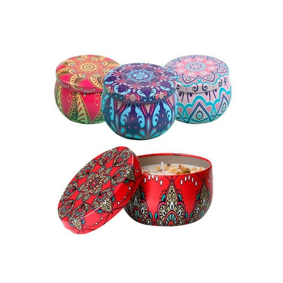 Set de 4 Velas Aromaticas Decorativas (Gardenia, Violeta y Persimón Japonés) Bluelander Bluelander CBHH-0082