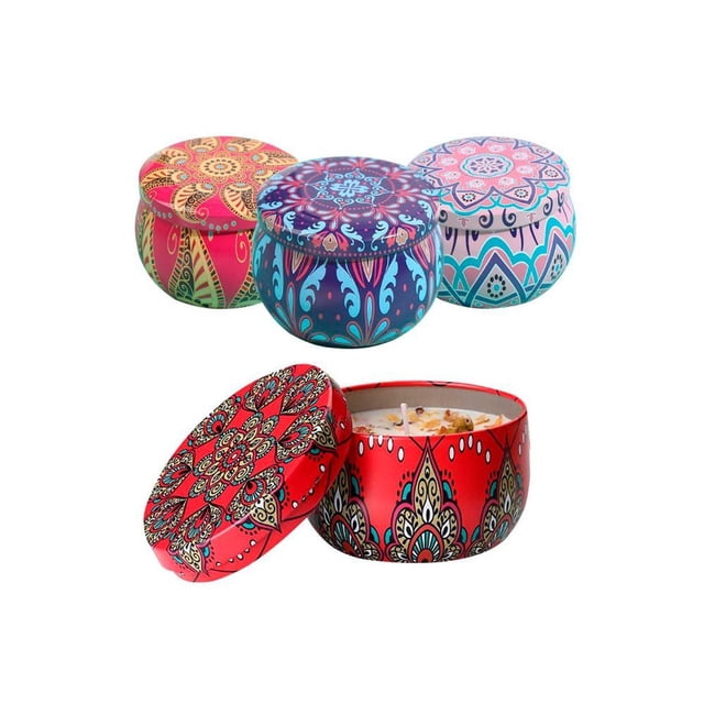 Set de 4 Velas Aromaticas Decorativas (Gardenia, Violeta y Persimón Japonés) Bluelander Bluelander CBHH-0082