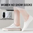 thumbnail image 2 of No Show Socks Women Non Slip Low Cut Socks Cotton Short Socks for Women Invisible Liner 3/6 Pairs, 2 of 5