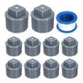 thumbnail image 1 of Tapón de ajuste de rosca macho PT de 3/4 de pulgada en paquete de 10, tapones de limpieza, adaptador de acoplamiento con cinta, 1 of 6