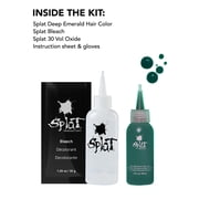 Splat Original Complete Kit, Semi-Permanent Hair Dye with Bleach, Deep Emerald