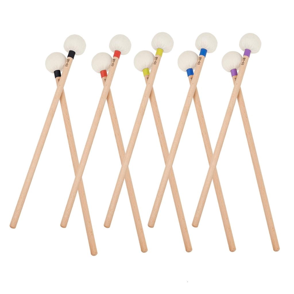 Yihuala 1 Pair Timpani Drum Stick Felt Drumstick Hammer Percussion Band Stick Drum Percussion Accessory