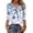 Blue Leave WF41, variant on Zeagoo Women's 3/4 Sleeve V Neck Shirts Casual Basic Floral Blouses Fashion Business Work Tunic Tops