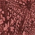 thumbnail image 1 of Ahgly Company Machine Washable Indoor Square Transitional Maroon Red Area Rugs, 5' Square, 1 of 7