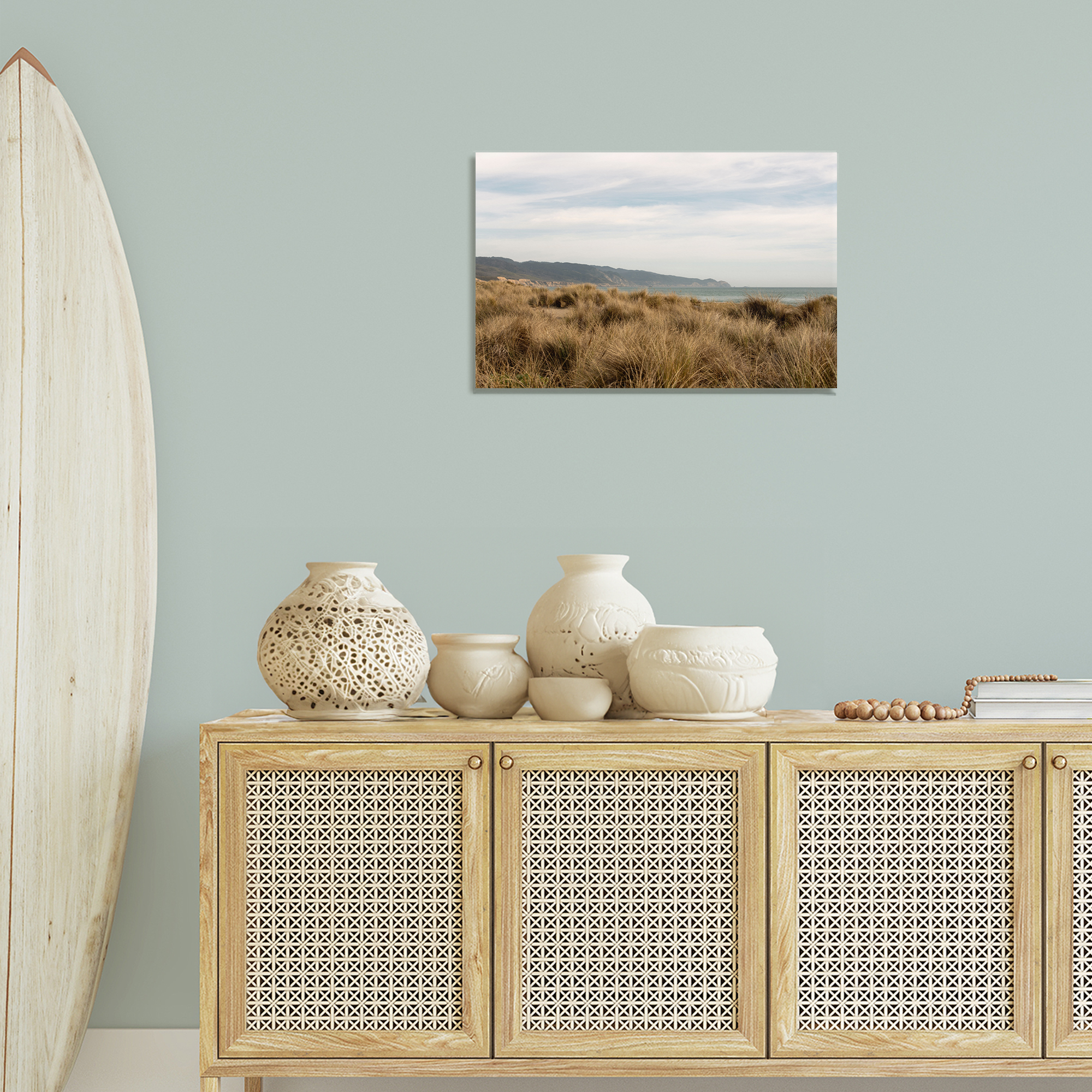 Stupell Industries Windy Grass Dunes View Landscape & Nature Photography Wrapped Canvas Art Print Wall Art, 24 x 16